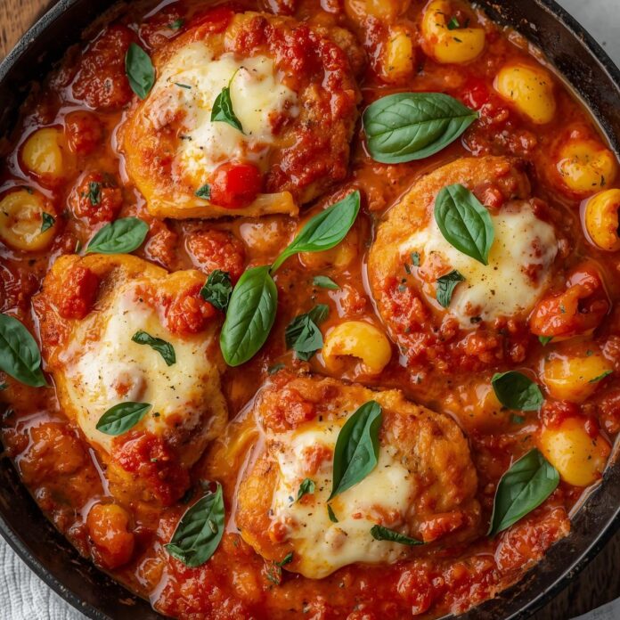 Chicken Parmesan Gnocchi Skillet Recipe