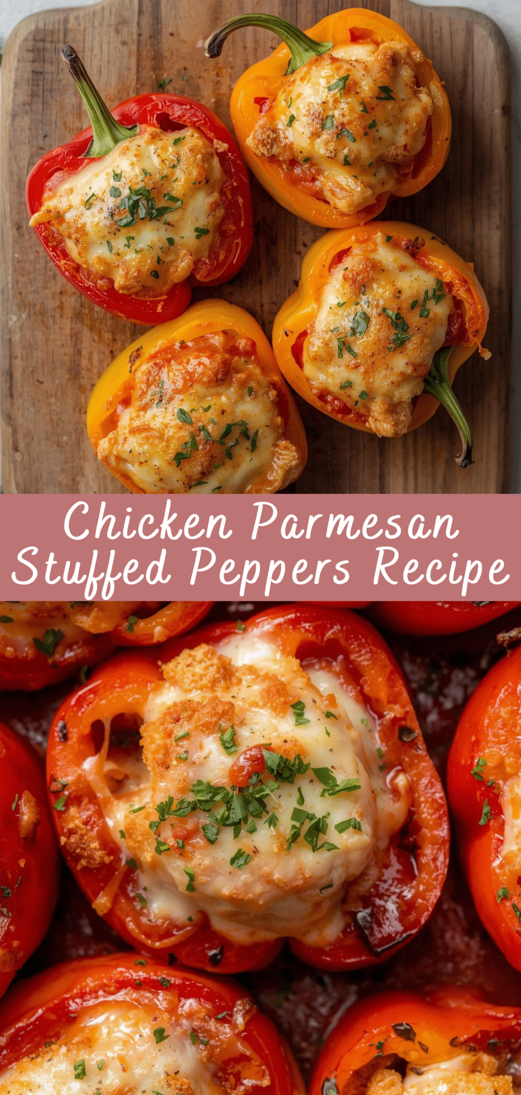 Chicken Parmesan Stuffed Peppers Recipe | Cheff Recipes