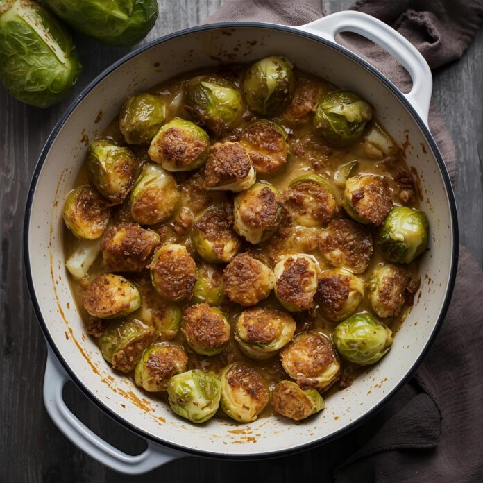 Creamy Baked Brussels Sprouts Recipe