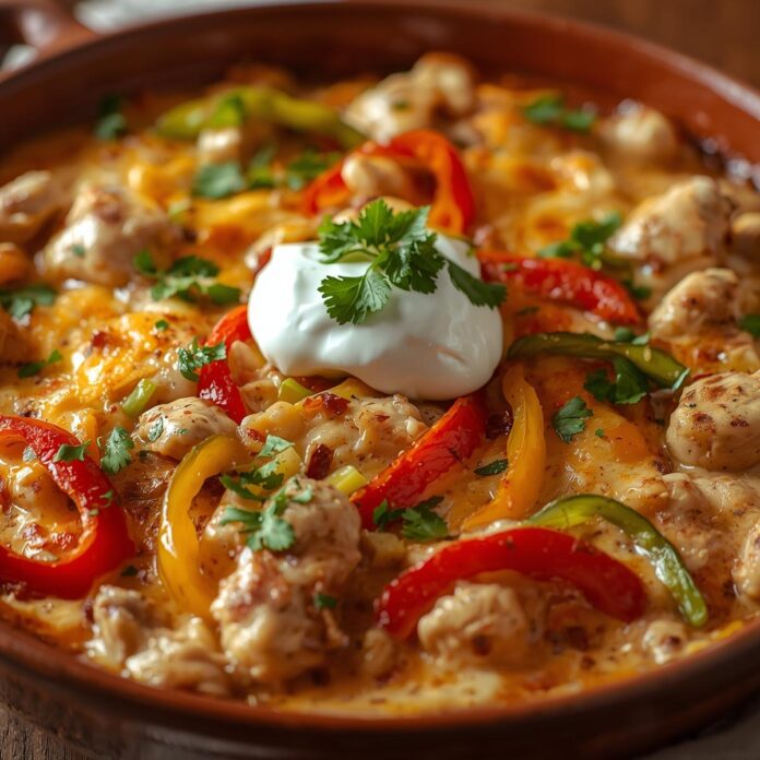 Creamy Chicken Fajita Casserole Recipe