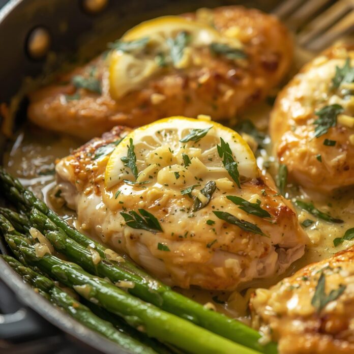 Creamy Lemon Chicken with Asparagus Recipe