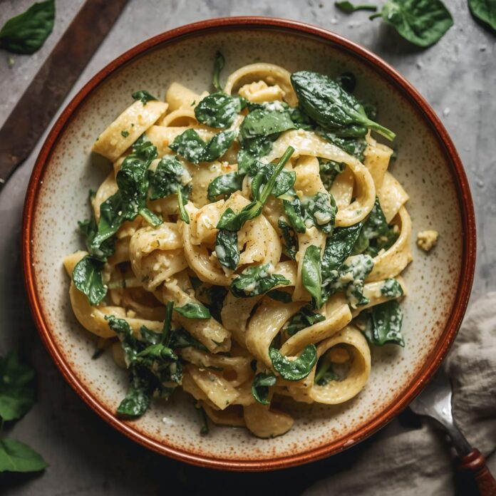 Creamy Lemon Ricotta Pasta with Spinach Recipe
