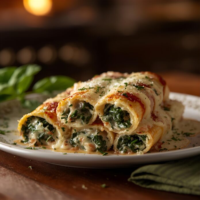 Creamy Spinach and Cheese Stuffed Manicotti Recipe
