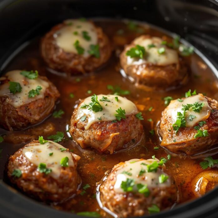 Crockpot French Onion Meatballs Recipe