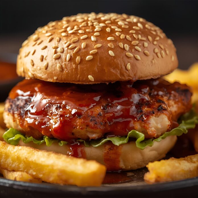 Grilled Chicken Burger with BBQ Sauce Recipe