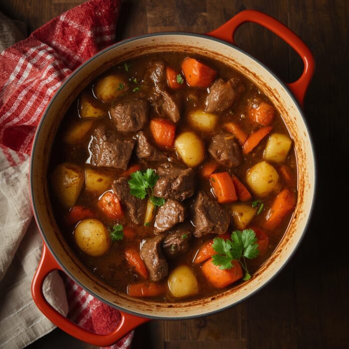 Homemade Beef Stew with Potatoes and Carrots Recipe