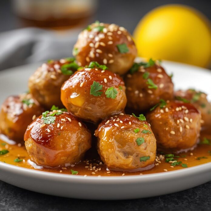 Honey Lemon Chicken Meatballs Recipe