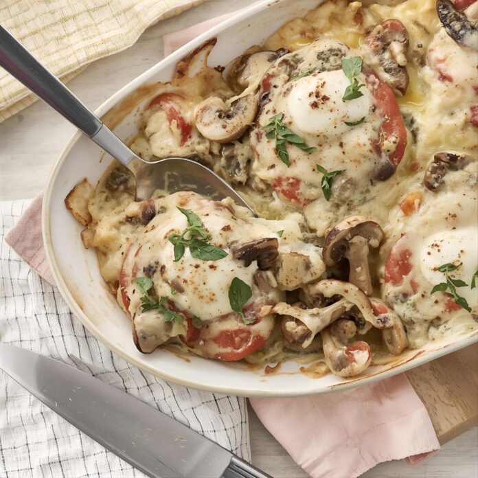 Mushroom Mozzarella Bake Recipe