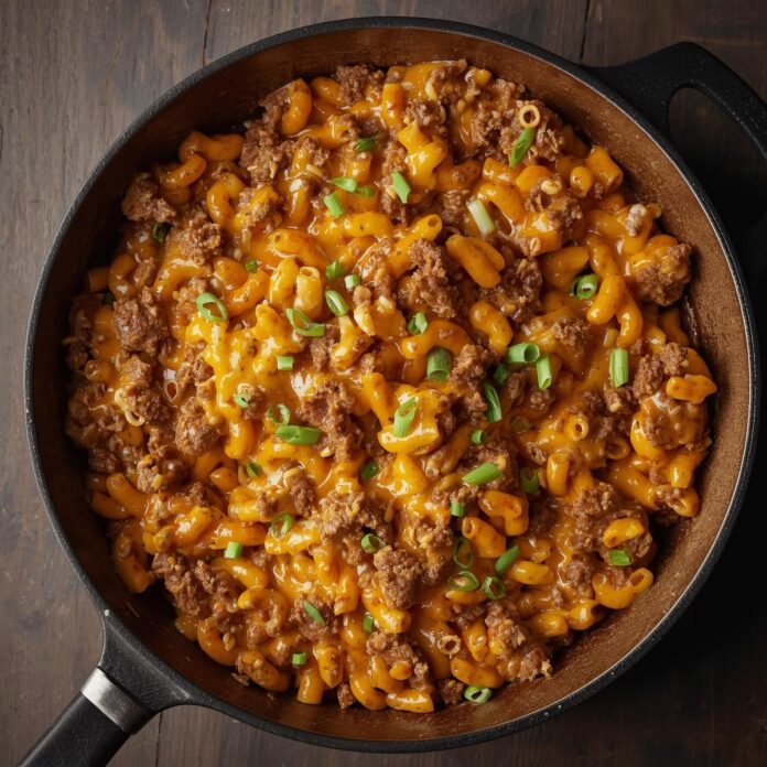 One-Pot Cheeseburger Orzo Skillet Recipe