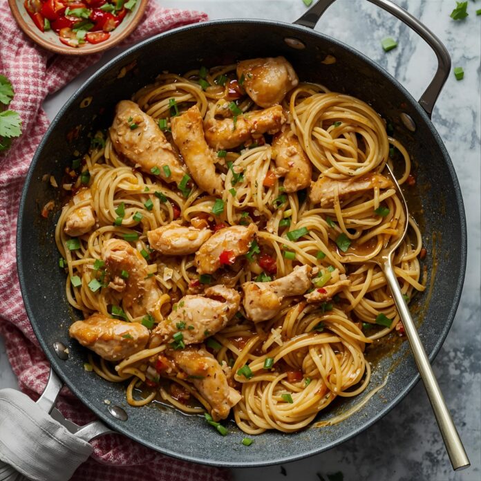 One-Pot Honey Garlic Chicken and Noodles Recipe