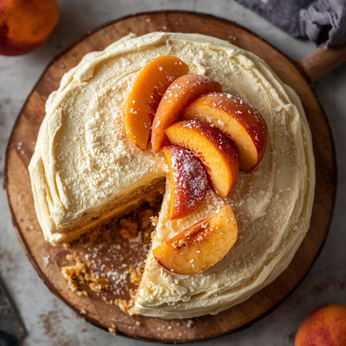 Peach Cream Cheese Cake Recipe