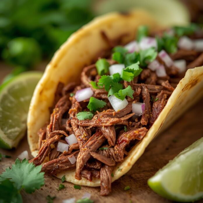 Slow Cooker Shredded Beef Tacos Recipe