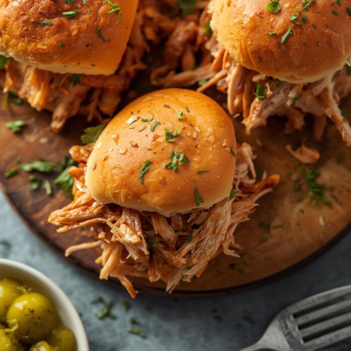 Shredded Rotisserie Chicken Sliders Recipe