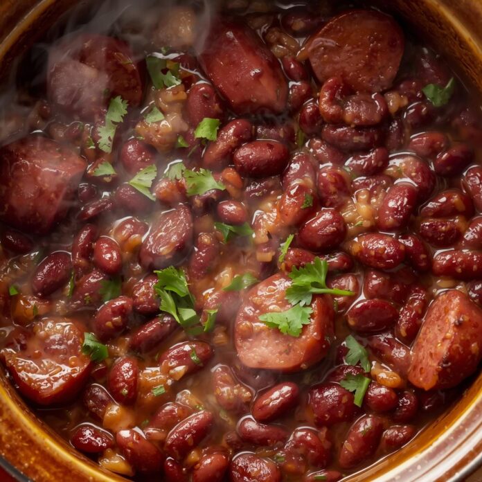 Slow Cooker Red Beans and Rice with Sausage Recipe