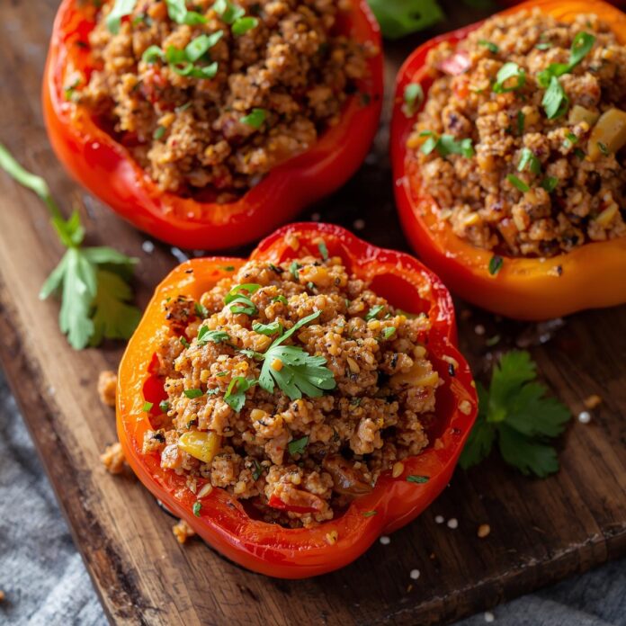 Turkey and Quinoa Stuffed Peppers Recipe