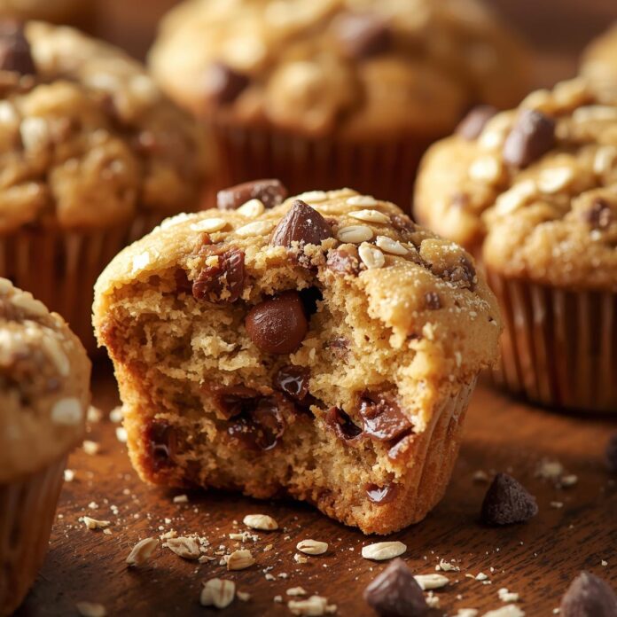 Yogurt Chocolate Chip Oatmeal Muffins Recipe