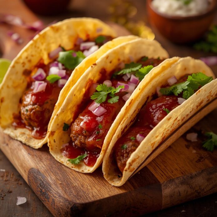 BBQ Meatball Street Tacos Recipe