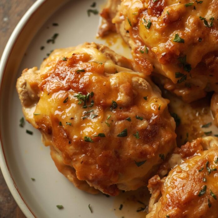 Baked Cheesy Ranch Chicken Thighs Recipe