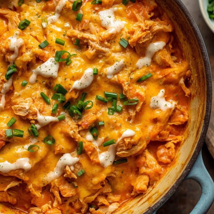 Buffalo Chicken Cheese Bake