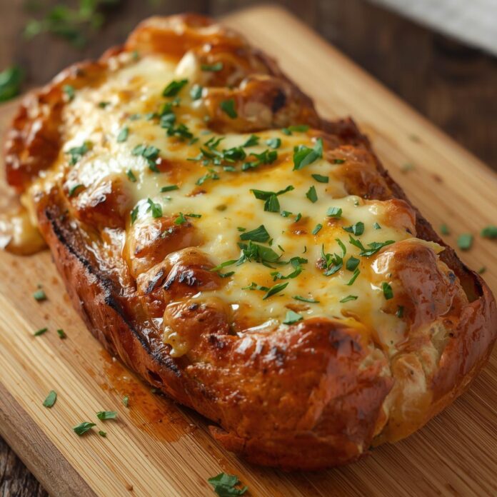 Cheesy Chicken Garlic Bread Recipe