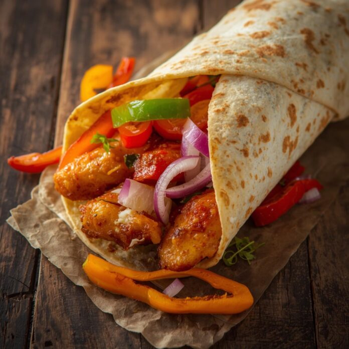 Chicken Fajita Burritos Recipe