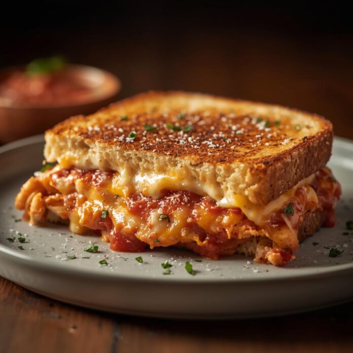 Chicken Parmesan Grilled Cheese Sandwich