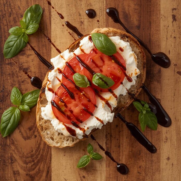 Cottage Cheese Caprese Toast