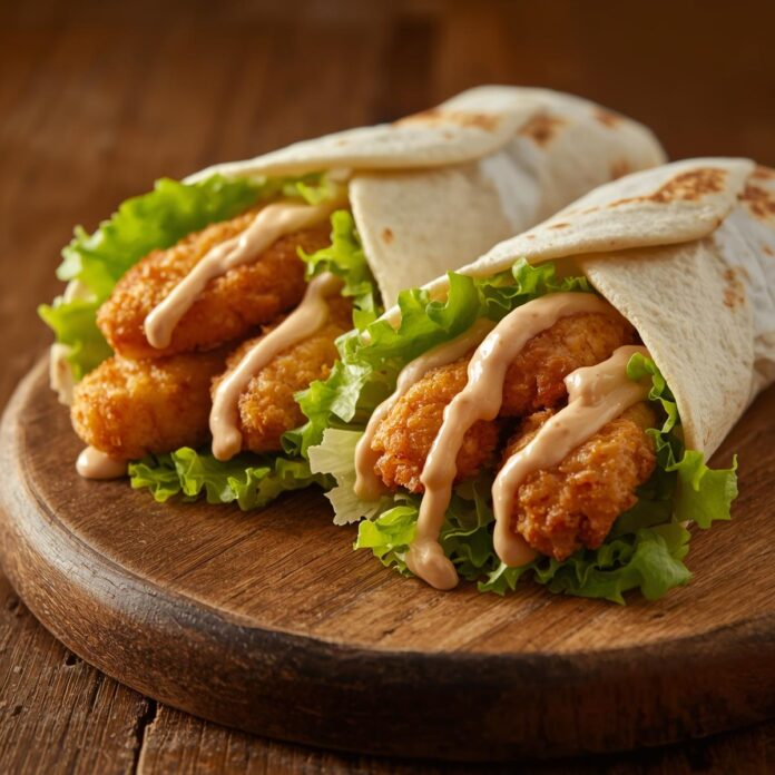 Easy Crispy Chicken Nugget Wraps