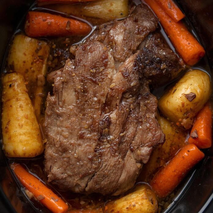 Crockpot Rump Roast with Root Vegetables