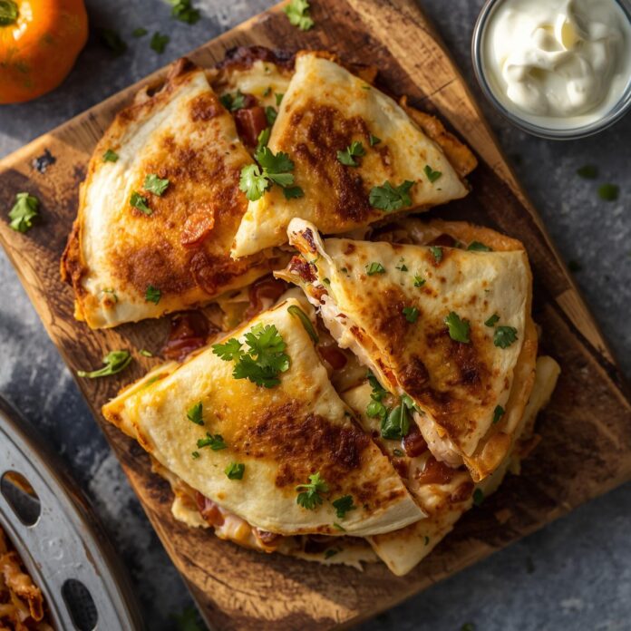 Easy Chicken Bacon Ranch Quesadillas