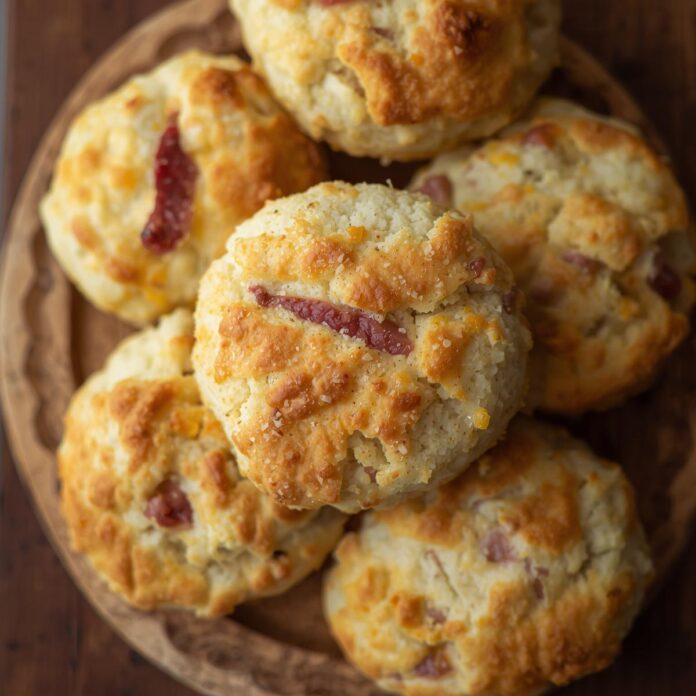 Ham and Cheese Butter Biscuits