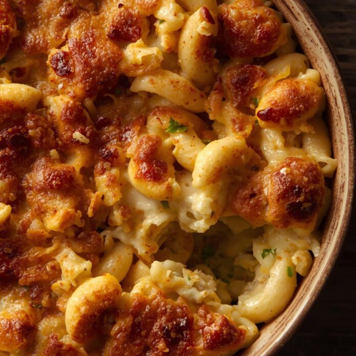 High Protein Baked Mac and Cheese