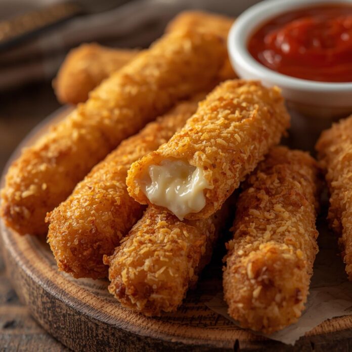 Homemade Crispy Mozzarella Sticks Recipe