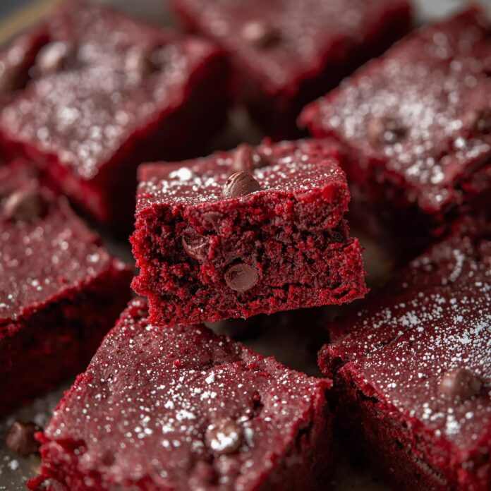 Homemade Red Velvet Brownies
