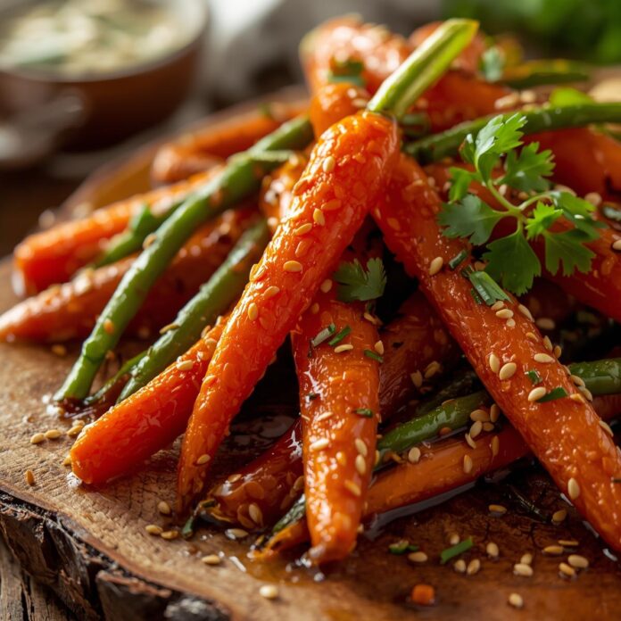 Honey Glazed Carrots and Green Beans