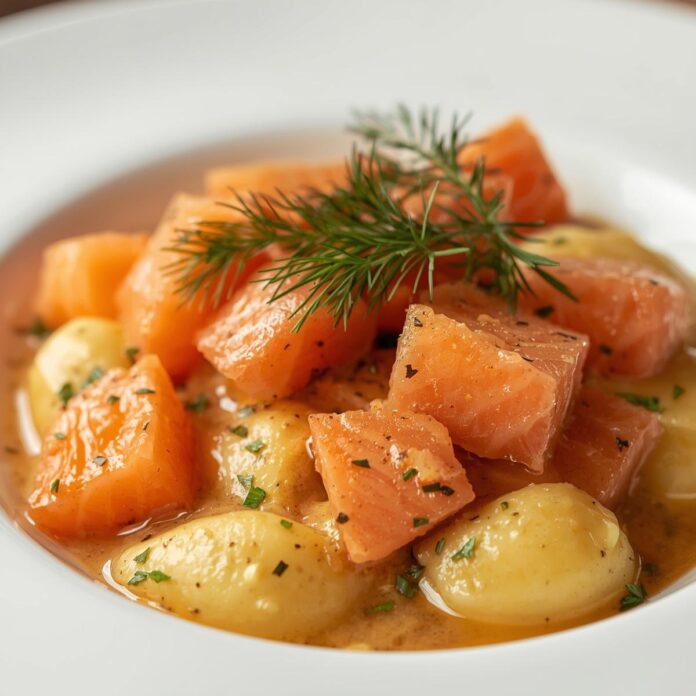 Juicy Smoked Salmon Gnocchi