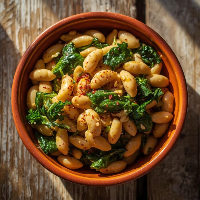 Mediterranean White Beans and Greens