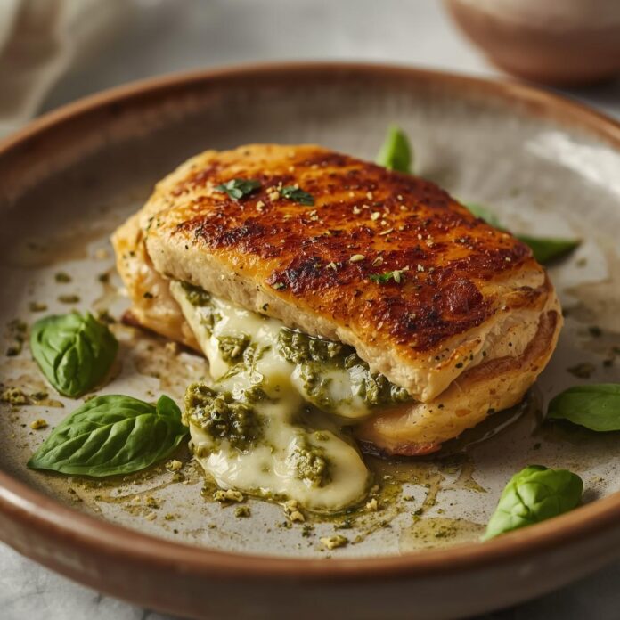 Pesto Mozzarella Stuffed Chicken