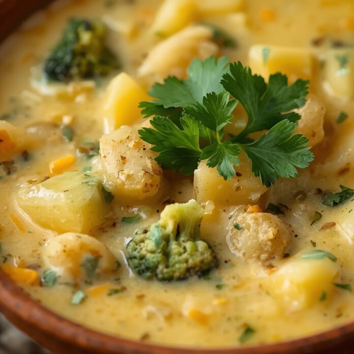 Potato Broccoli Cheddar Soup Recipe