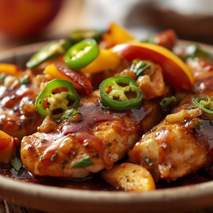 Quick Jalapeno Peach Chicken