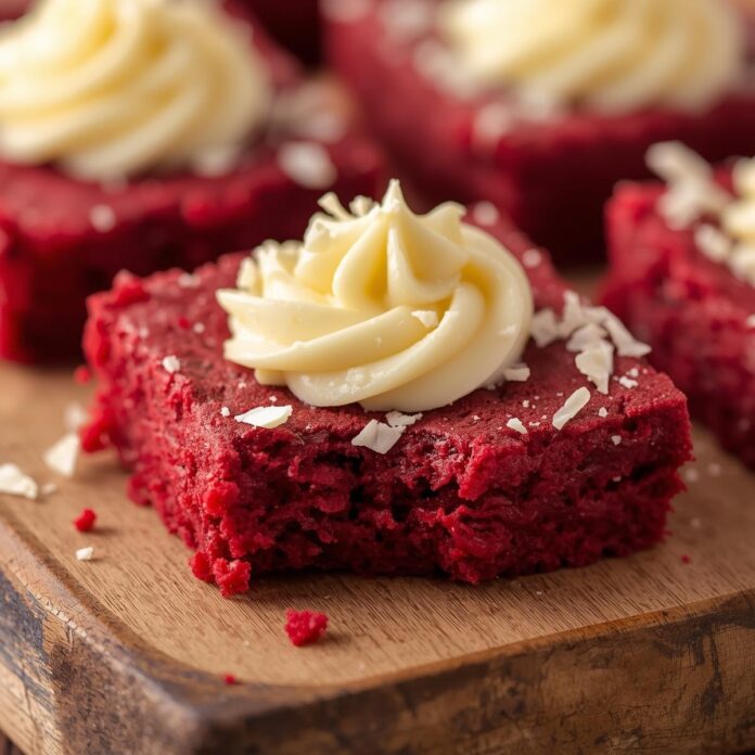 Red Velvet Cookie Bars