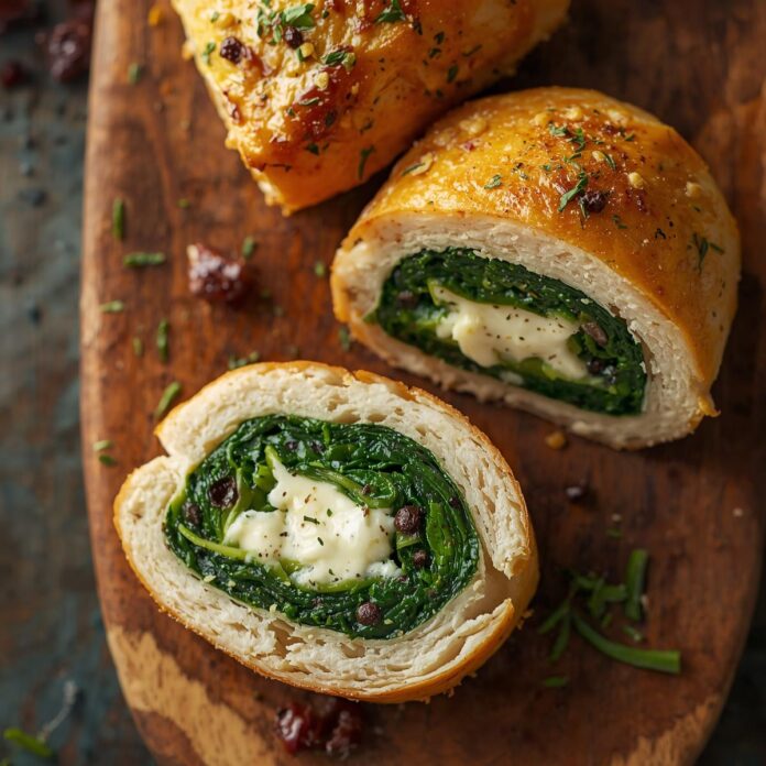 Rolled-Up Chicken with Feta and Spinach Recipe