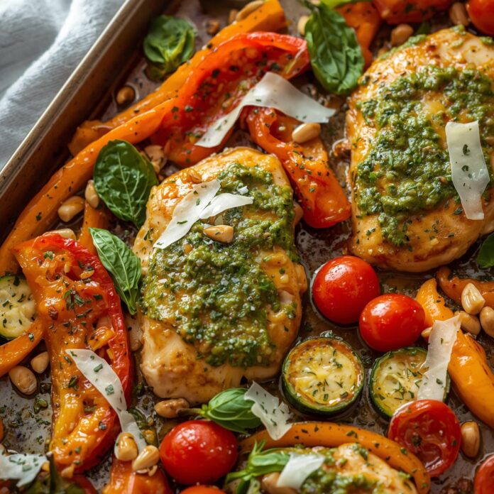 Sheet Pan Pesto Chicken