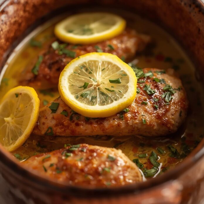 Slow Cooker Italian Lemon Chicken