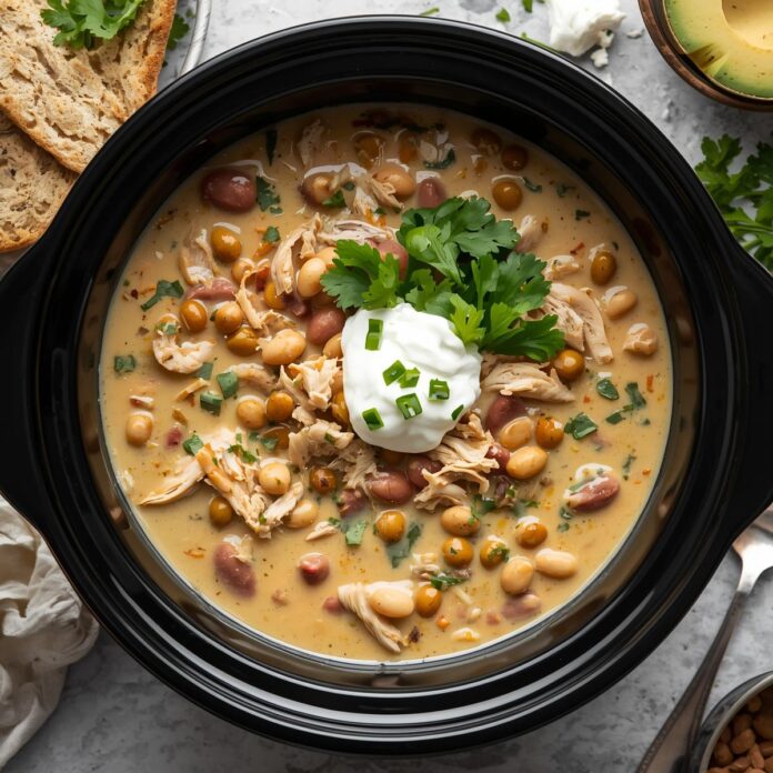 Slow Cooker White Chicken Chili