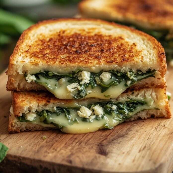 Spinach and Feta Grilled Cheese