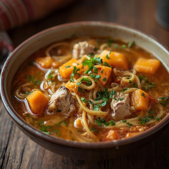 Sweet Potato Chicken Noodle Soup