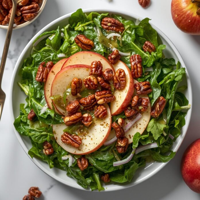 Apple Arugula Salad With Maple Pecans