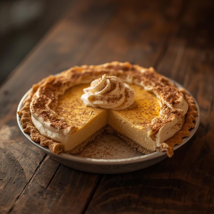 Autumn Pumpkin Spice Cream Pie