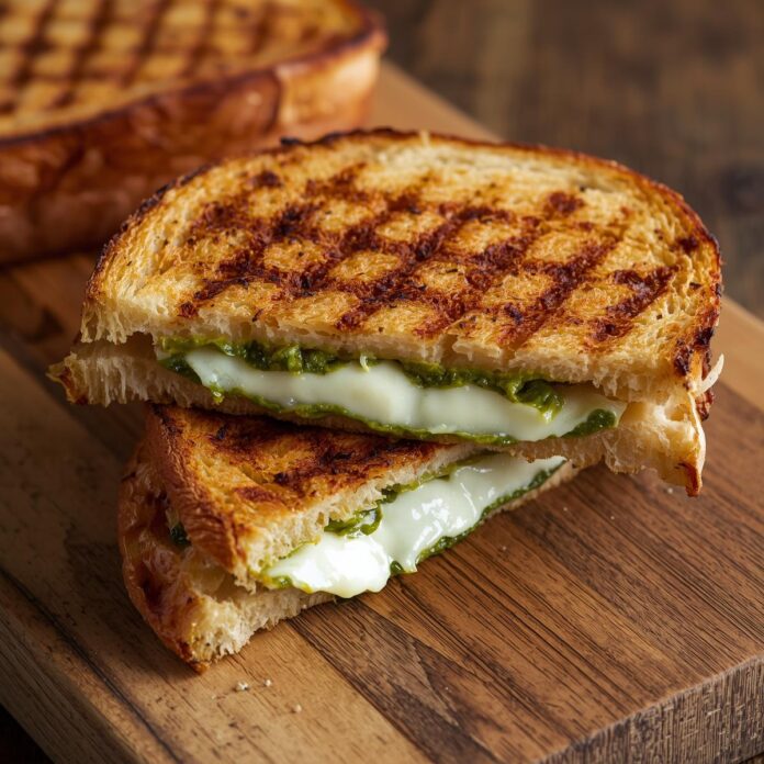 Best Pesto Grilled Cheese